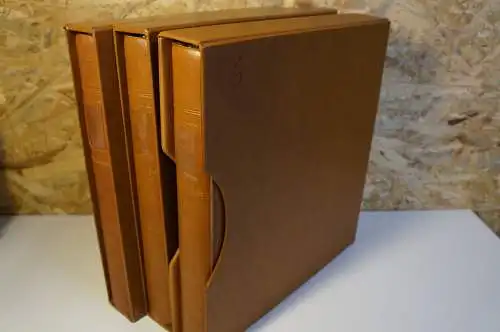 3 Lindner Binder leer mit Schuber, 14 Ring, mit Mängeln (bitte lesen) (28717)