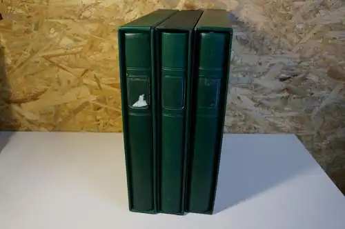 3 Lindner Binder leer mit Schuber, 14 Ring, mit Mängeln (bitte lesen) (28720)