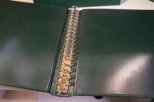 3 Lindner Binder leer mit Schuber, 18 Ring, mit Mängeln (bitte lesen) (28720)