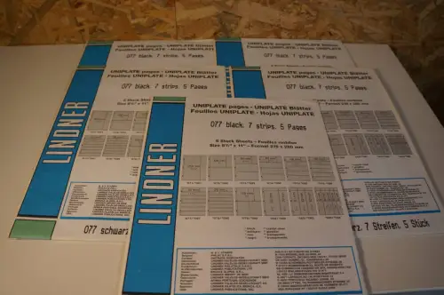 Lindner Uniplate schwarz 7er 077 25 Stück (28831)