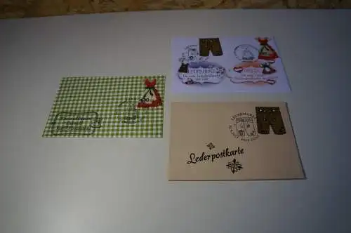 Österreich Dirndl + Lederhose Michel 3231 + 3285 3 versch. FDC (30022)