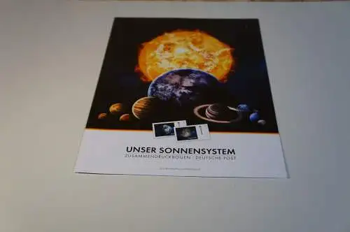 Dt. Post Zusammendruckbogen "Unser Sonnensystem" (30181H)