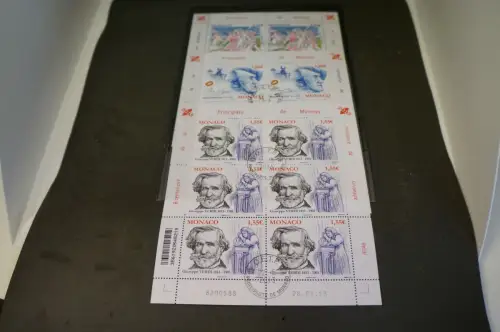 Monaco Michel 3134/3136 Kleinbogen gestempelt Musik (30595)