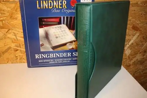 Lindner Binder Regular grün 1124 inkl. Schuber neu (30893)