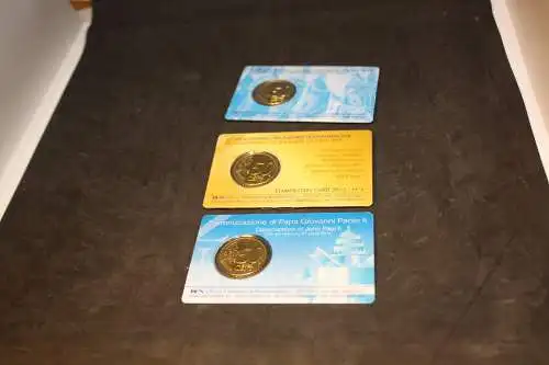 Vatikan Stamp Coincard Nr. 3-5 komplett aus 2023 (31340T)