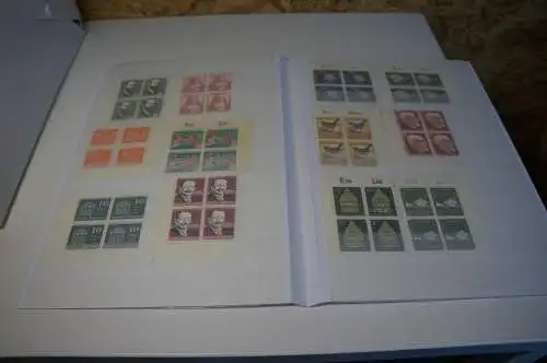 12 Eckrand Viererblocks Bund aus 1957 (31399H)