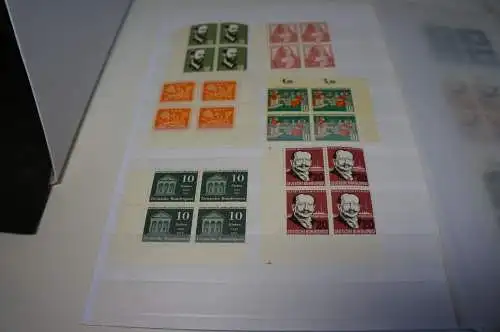 12 Eckrand Viererblocks Bund aus 1957 (31399H)