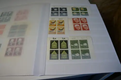 12 Eckrand Viererblocks Bund aus 1957 (31399H)