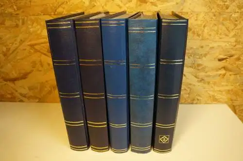 5 Einsteckbücher 60 schwarze Seiten in blau (31458)