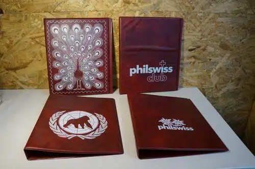 4 leere Philswiss Binder rot (31464)