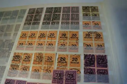 Deutsches Reich Dienst Lot Einheiten gestempelt all Infla gep. (31754H)