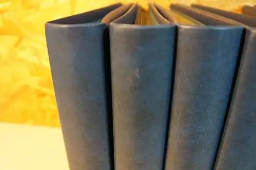 5 Lindner ETB Alben blau mit Hüllen (31822)