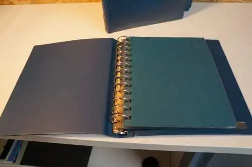5 Lindner ETB Alben blau mit Hüllen (31822)