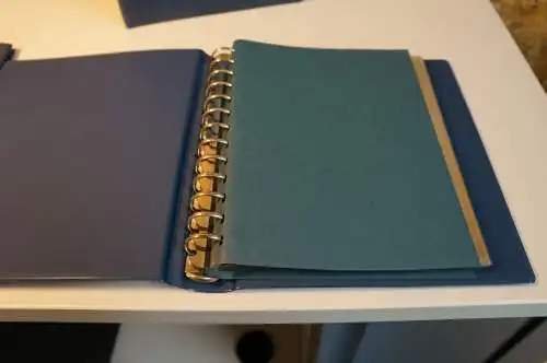 5 Lindner ETB Alben blau mit Hüllen (31822)
