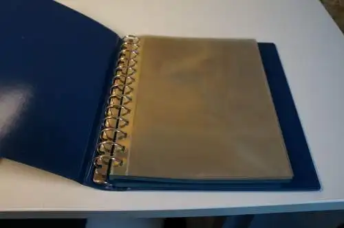 5 Lindner ETB Alben blau mit Hüllen (31822)