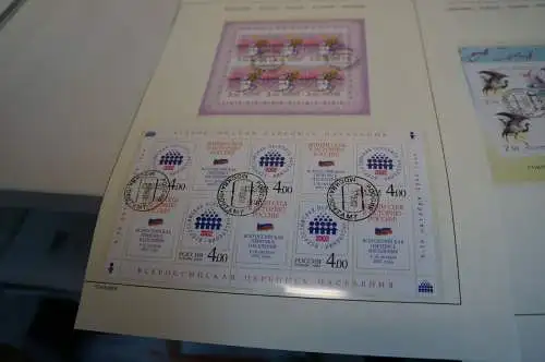 Russland 7 Kleinbogen aus 2002 gestempelt (31899H)