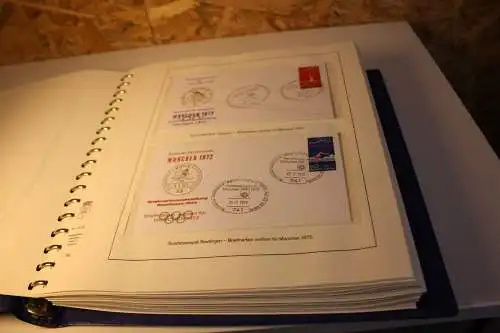 Olympiade 1972 4 bändige Abosammlung mit Belegen (31939)