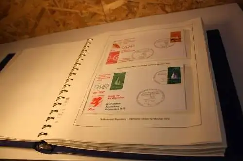 Olympiade 1972 4 bändige Abosammlung mit Belegen (31939)
