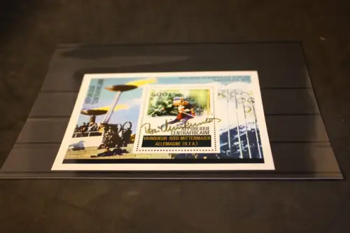 Zentrale Republik Afrika Block 11 Olympia 1976 Unterschrift Mittermaier (31985)