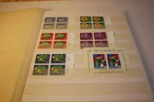 Schweiz Sammlung Viererblocks meist gestempelt (31993)