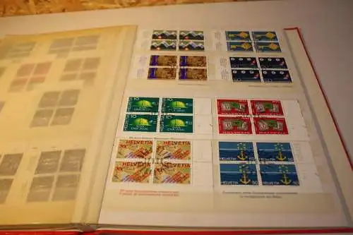 Schweiz Sammlung Viererblocks meist gestempelt (31993)