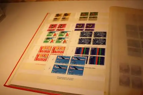 Schweiz Sammlung Viererblocks meist gestempelt (31993)