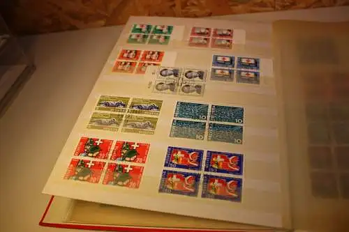 Schweiz Sammlung Viererblocks meist gestempelt (31993)