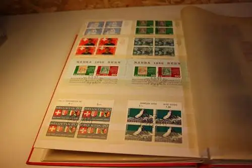 Schweiz Sammlung Viererblocks meist gestempelt (31993)