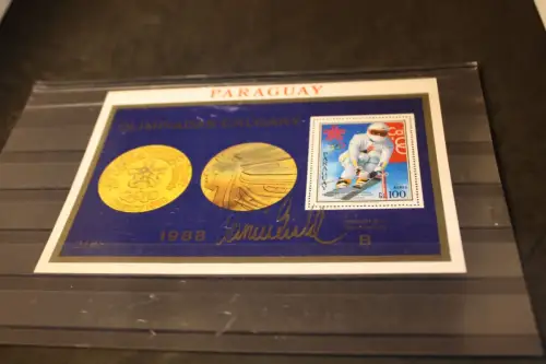 Paraguay Block 453 Olympia 1988 mit Unterschrift Marina Kiekl (31992)