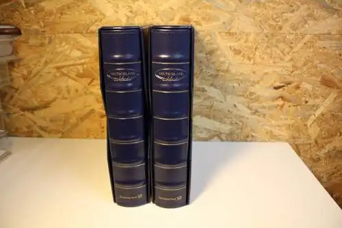 2 Dt. Post / Leuchtturm Ringbinder mit Schuber blau Exklusiv 13 Ring (32015)
