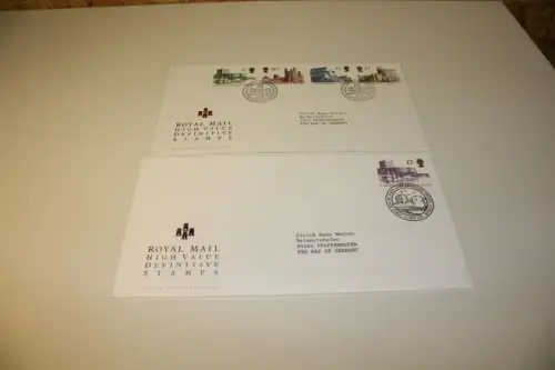 England Michel 1396-99 + 1586 FDC Burgen (32350)