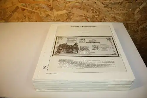 100 Lindner T Blätter versch. Streifen mit Aufdruck Deutsche Postgeschichte (32437)