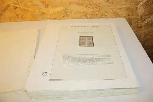 100 Lindner T Blätter versch. Streifen mit Aufdruck Deutsche Postgeschichte (32437)