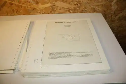 100 Lindner T Blätter versch. Streifen mit Aufdruck Deutsche Postgeschichte (32437)