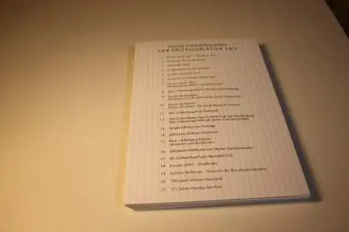 Bund ETB Ersttagsblätter Jahrgang 2007 komplett (32448)
