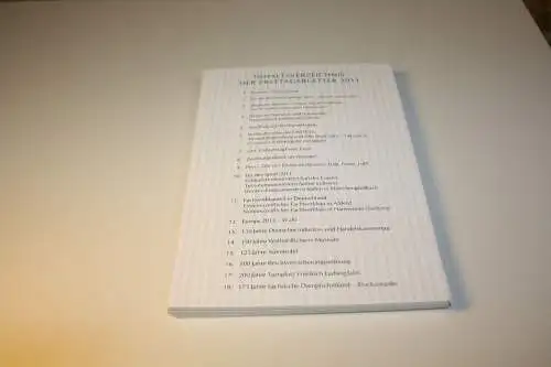 Bund ETB Ersttagsblätter Jahrgang 2011 komplett (32447)