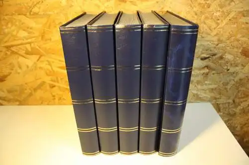 5 Einsteckbücher 60 Seiten in schwarz, blaue Alben (32561)