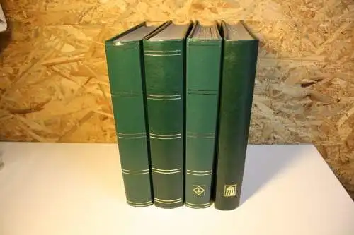 4 Einsteckbücher 60 Seiten in schwarz, grüne Alben (32564)