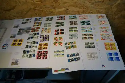 Schweiz Jahrgang 1998 Viererblock FDC komplett (32614)