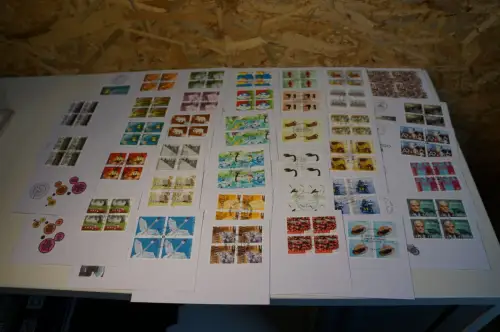 Schweiz Jahrgang 2013 Viererblock FDC fast komplett (32626)