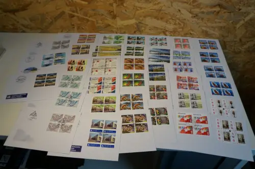 Schweiz Jahrgang 2016 Viererblock FDC fast komplett (32629)