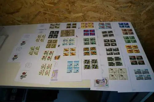 Schweiz Jahrgang 2002 Viererblock FDC fast komplett (32618)