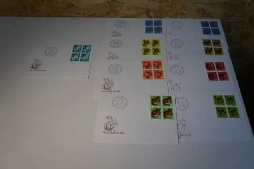 Schweiz Pro Juventute 1966-67 Viererblock FDC (32638)