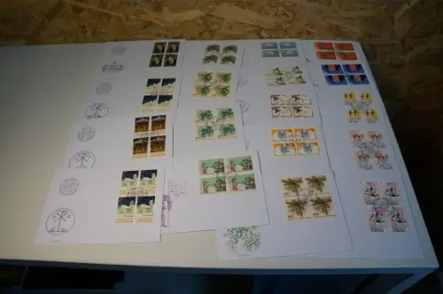 Liechtenstein Jahrgang 1992 Viererblock FDC fast komplett (32655)