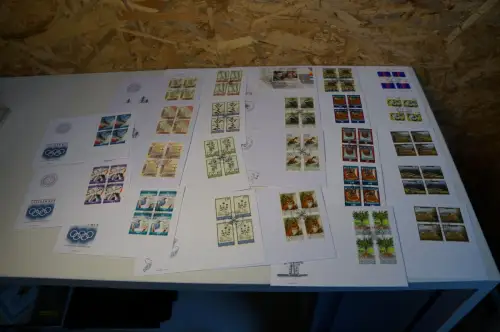 Liechtenstein Jahrgang 1993 Viererblock FDC fast komplett (32656)