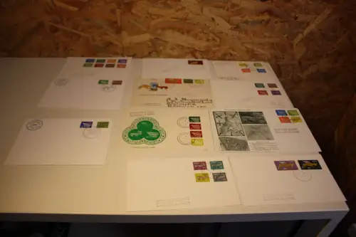 Irland 10 verschiedene FDC Dauerserie Kunst (32774)