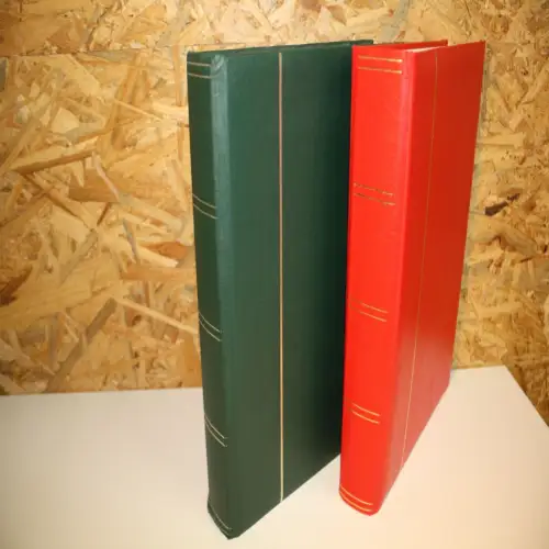 2 Einsteckbücher 60 weißen Seiten in grün & rot (32792)