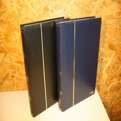 2 Einsteckbücher 60 schwarzen Seiten in blau & schwarz (32793)