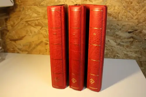 3 Leuchtturm Drehstabbinder rot mit Aufdruck USA (33023)