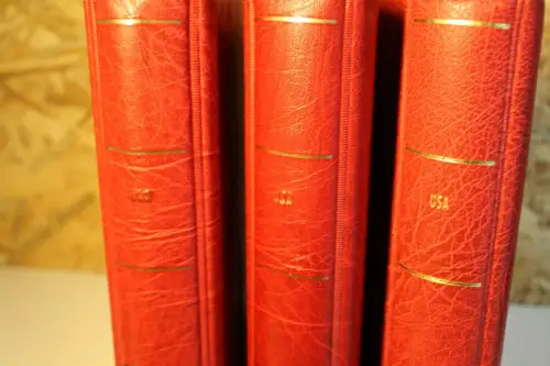 3 Leuchtturm Drehstabbinder rot mit Aufdruck USA (33023)
